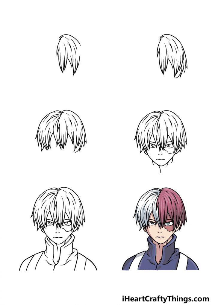 Todoroki Drawing How To Draw Todoroki Step By Step