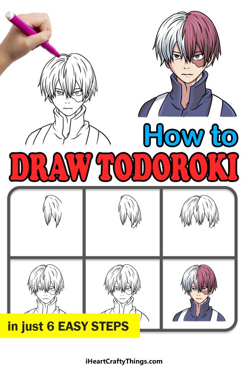 Todoroki Drawing - How To Draw Todoroki Step By Step