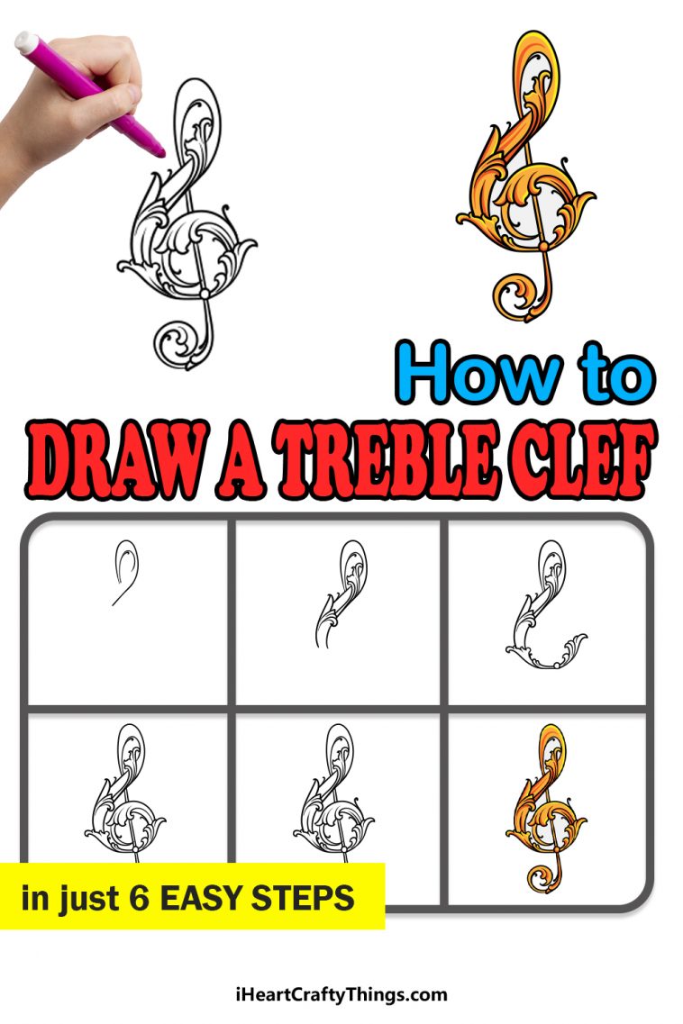 Treble Clef Drawing - How To Draw A Treble Clef Step By Step