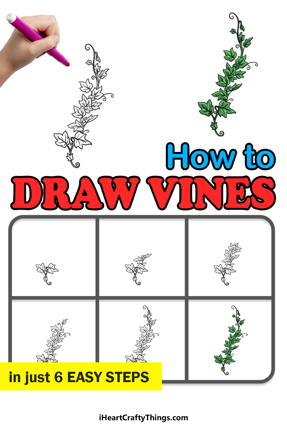 Vines Drawing - How To Draw Vines Step By Step