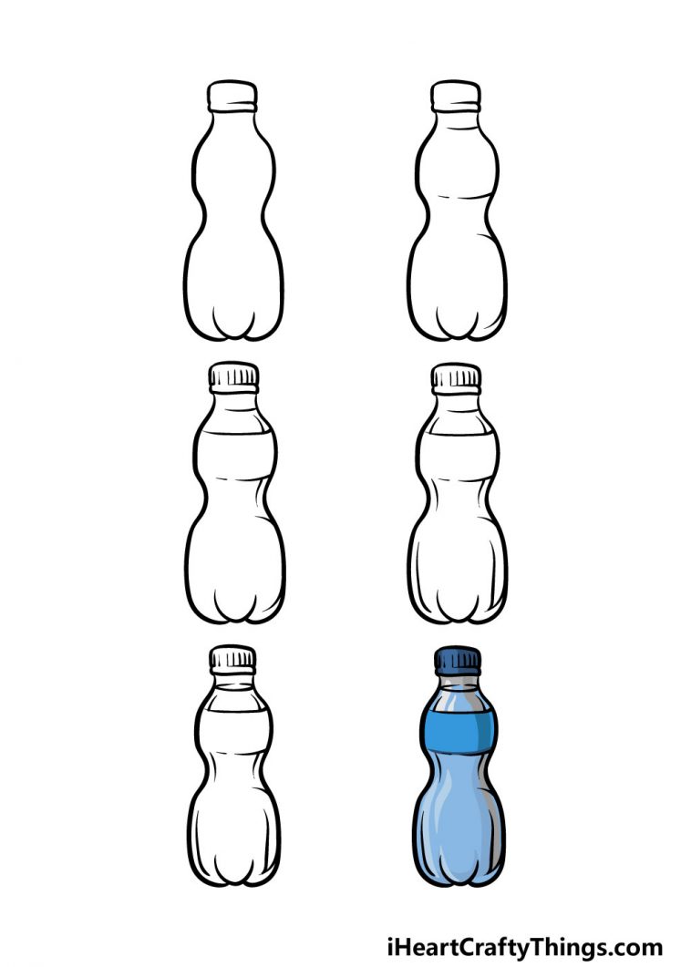 Water Bottle Drawing How To Draw A Water Bottle Step By Step