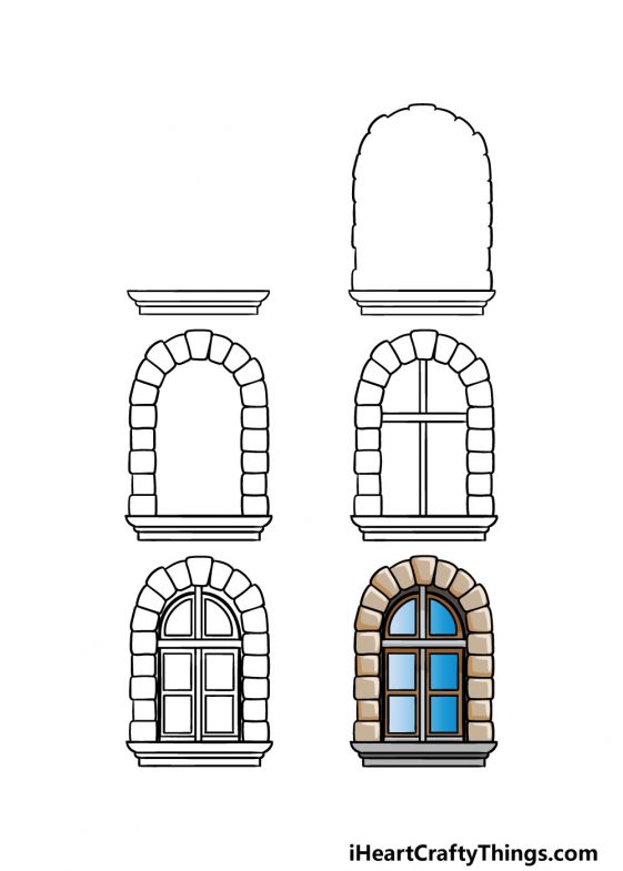Window Drawing How To Draw A Window Step By Step