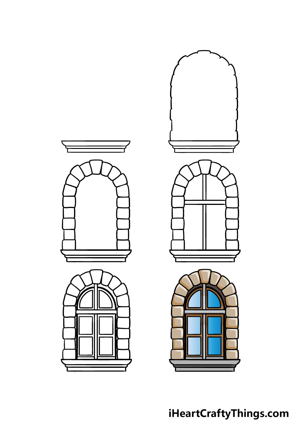 how to draw a window in 6 steps