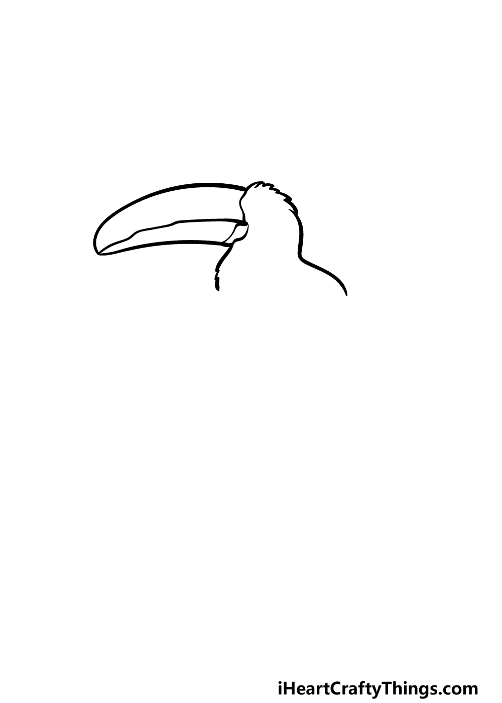 drawing a toucan step 1