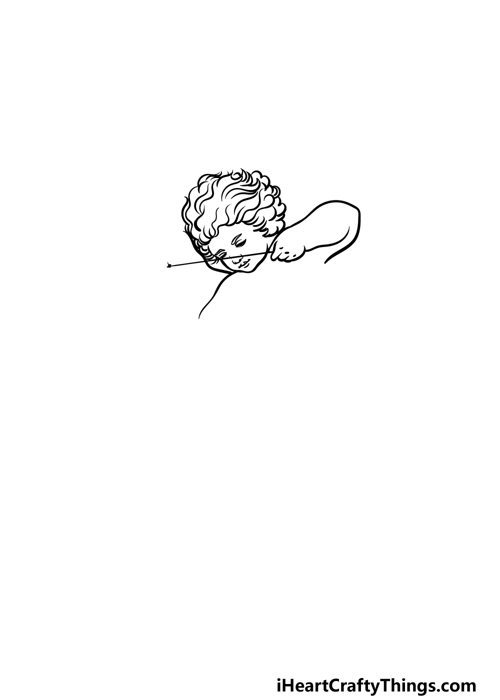 drawing cupid step 1