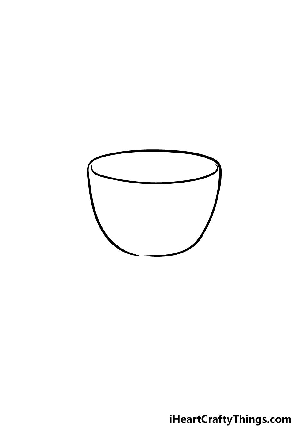 drawing a tea cup step 1