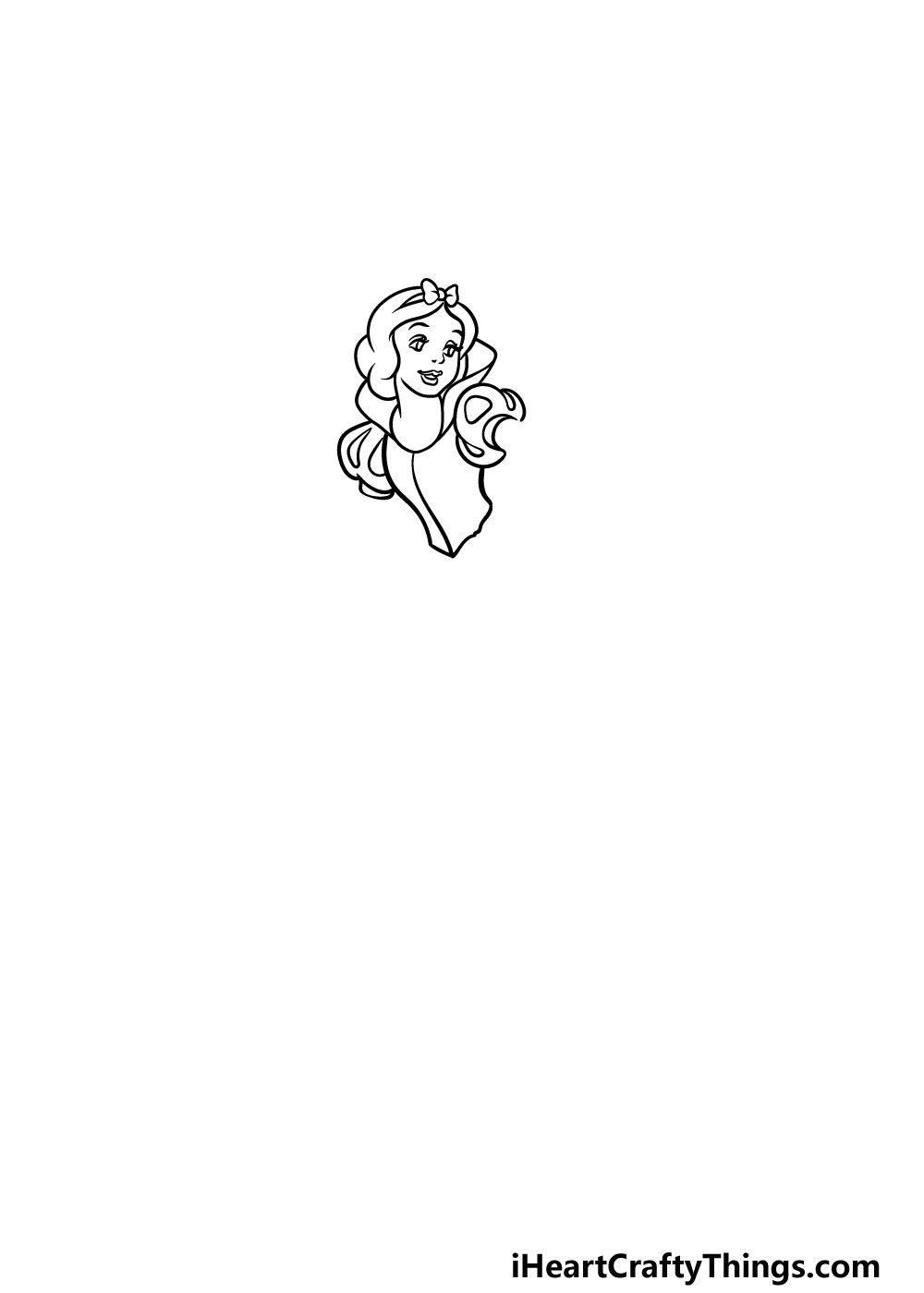 drawing Snow White step 2