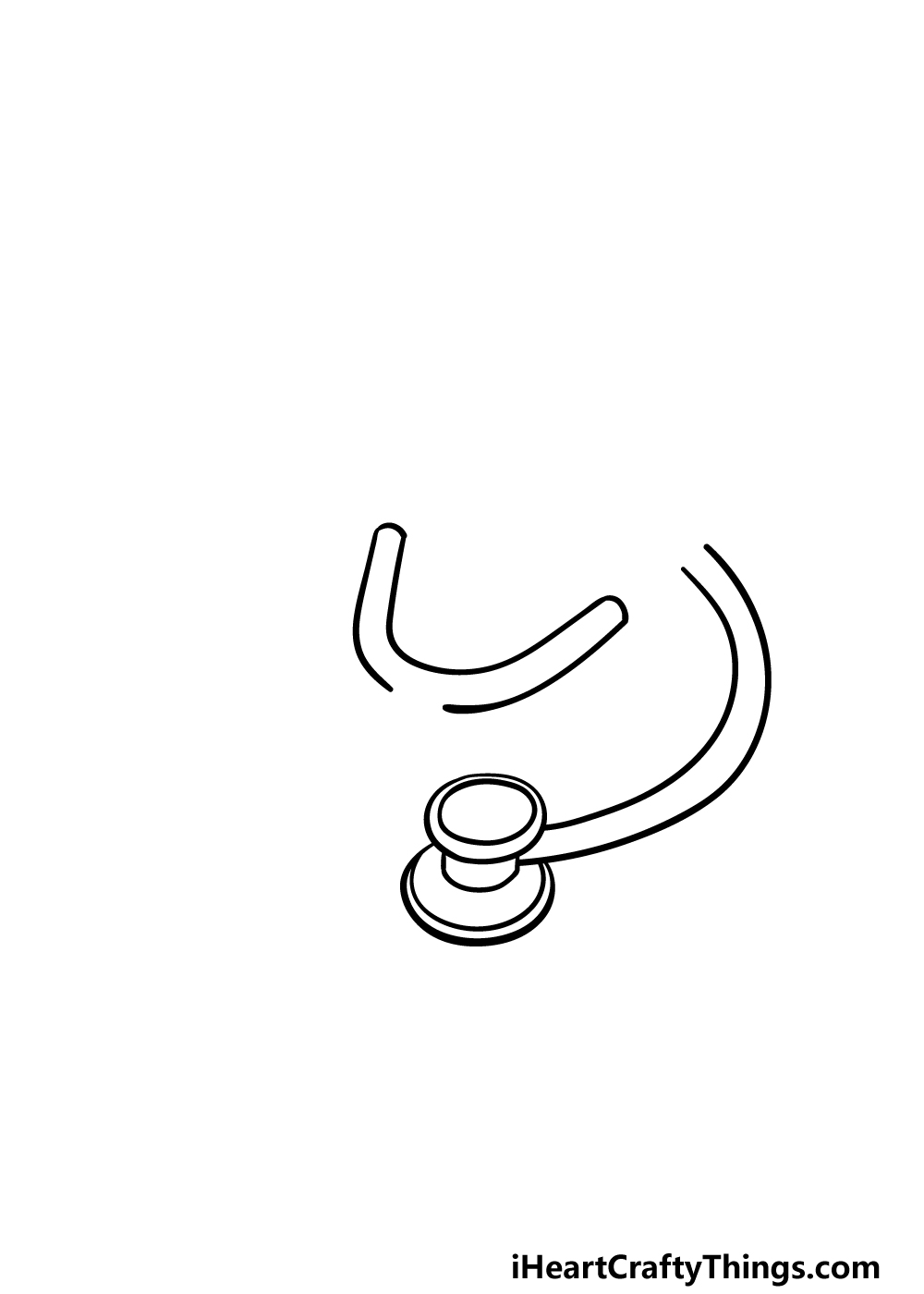drawing stethoscope step 2