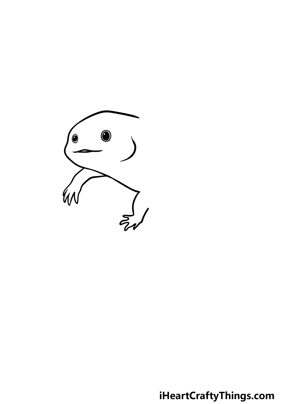 Drawing An Axolotl step 2