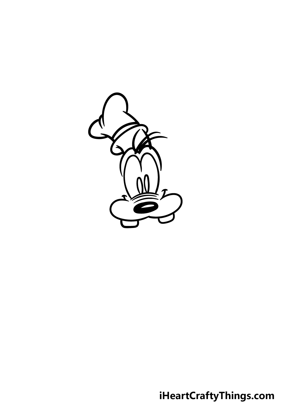 drawing Goofy step 2