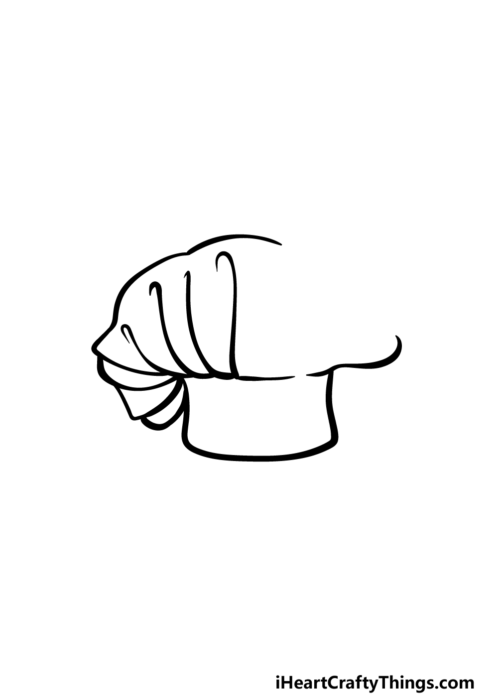 drawing chef’s hat step 3
