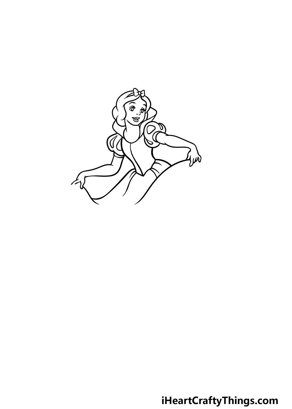 drawing Snow White step 3
