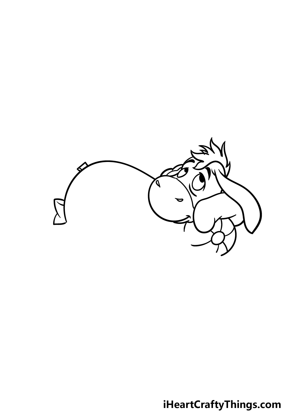 drawing Eeyore step 3