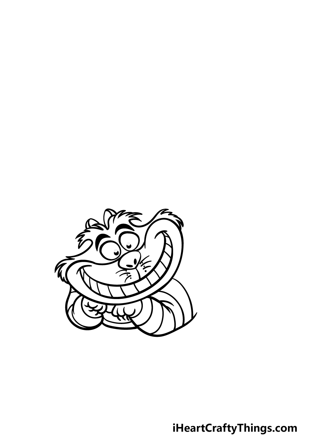 drawing the Cheshire Cat step 3