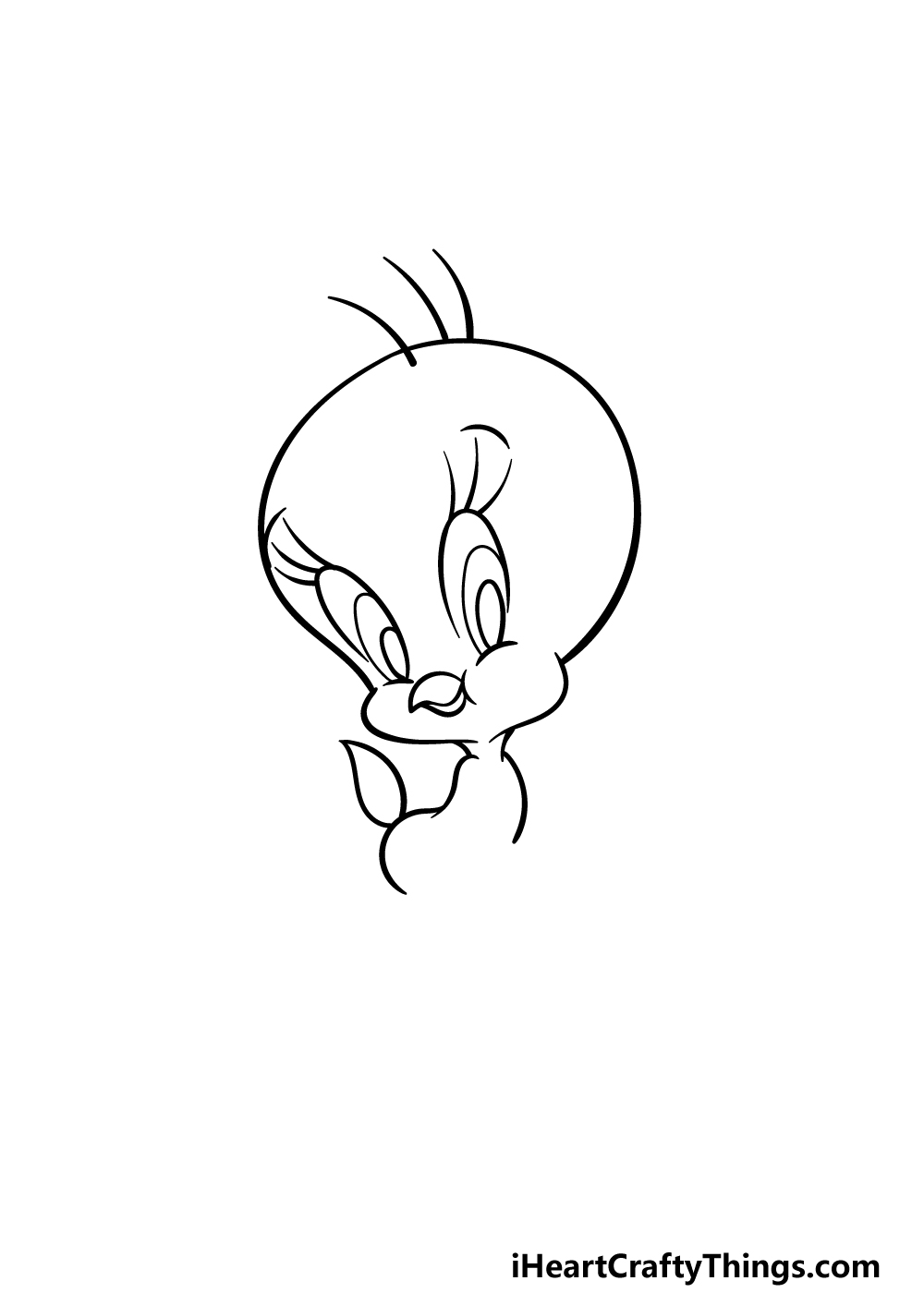 drawing Tweety Bird step 3