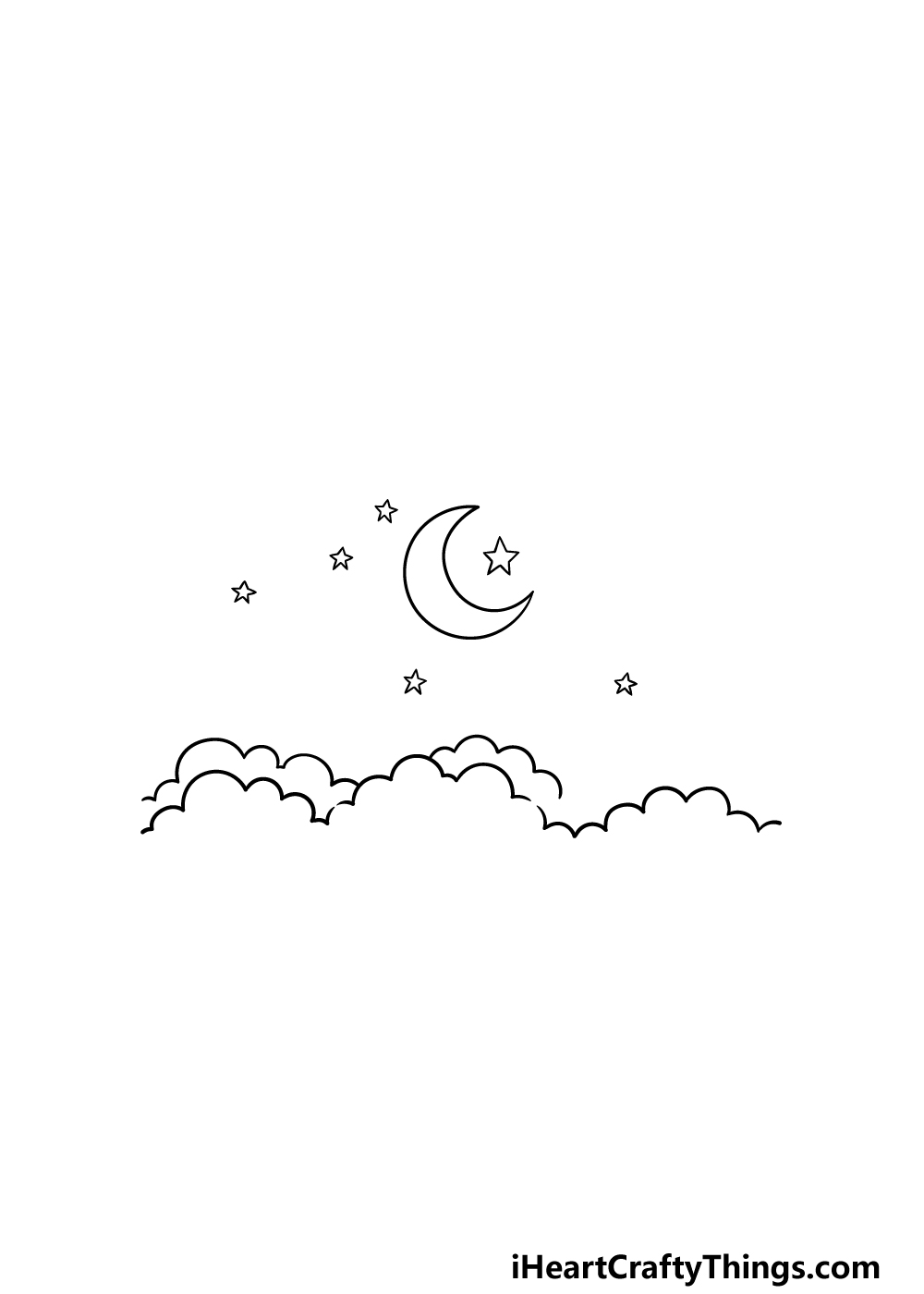 drawing a night sky step 3
