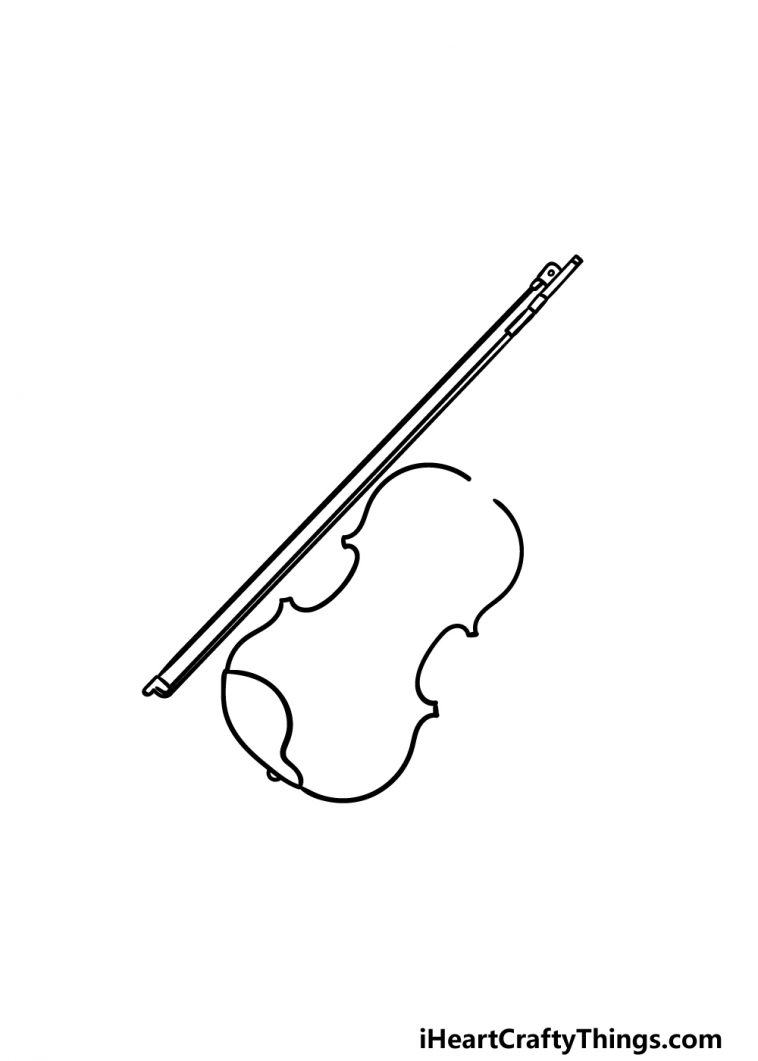 Violin Drawing How To Draw A Violin Step By Step