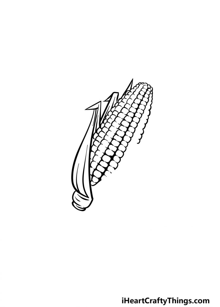 Corn Drawing How To Draw Corn Step By Step