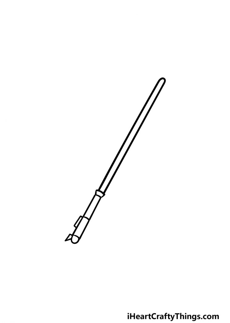 Lightsaber Drawing How To Draw A Lightsaber Step By Step