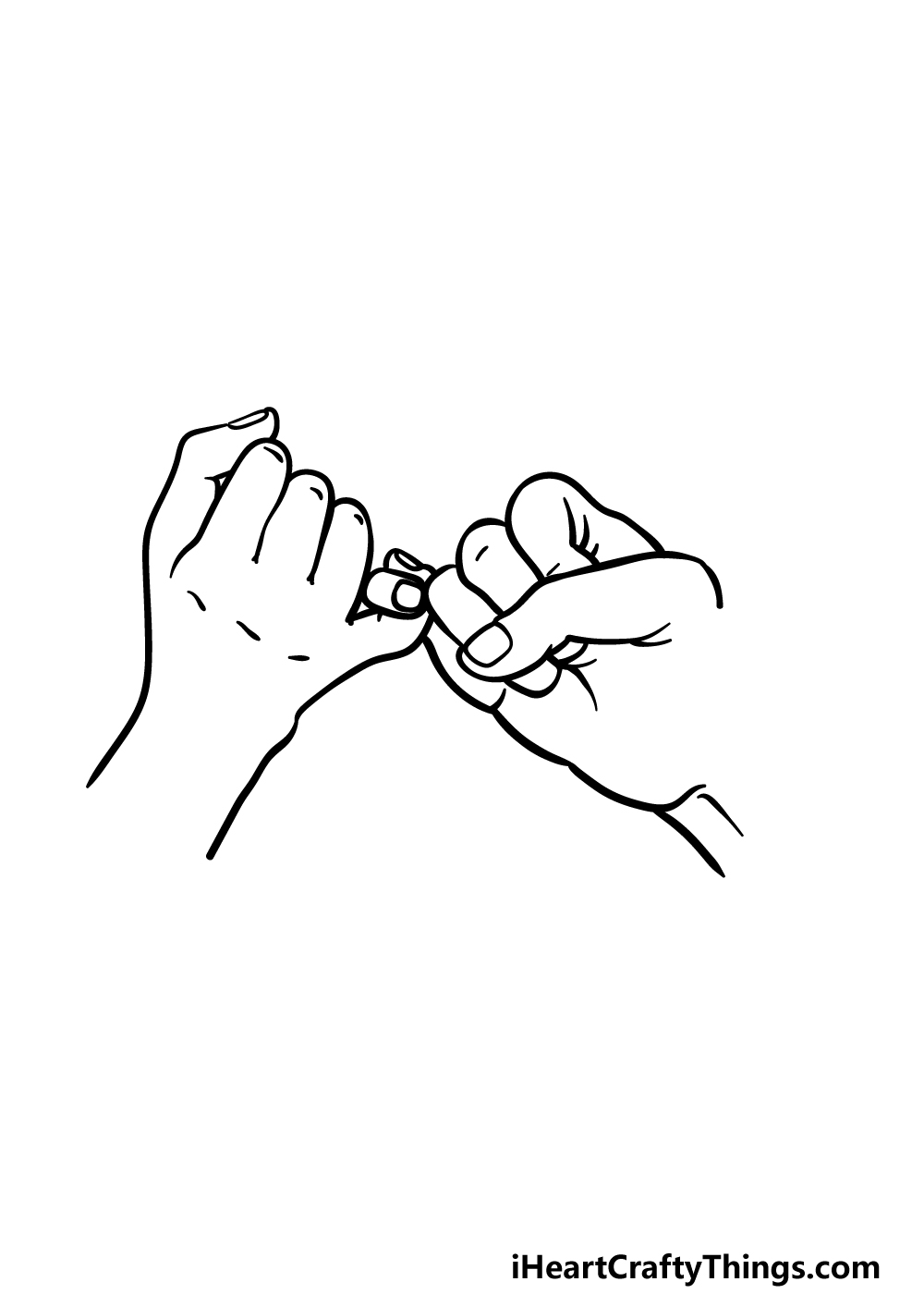 drawing a Pinky Promise step 4
