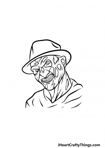 Freddy Krueger Drawing - How To Draw Freddy Krueger Step By Step