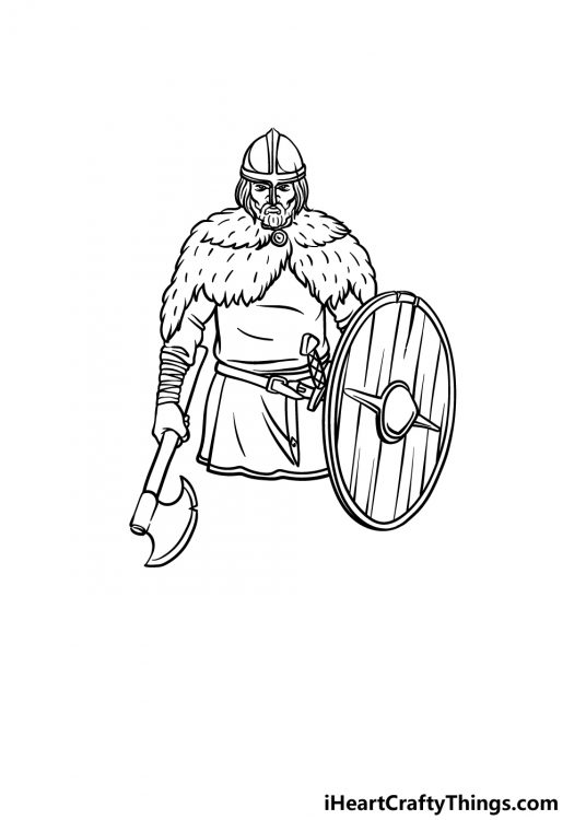 Viking Drawing How To Draw A Viking Step By Step