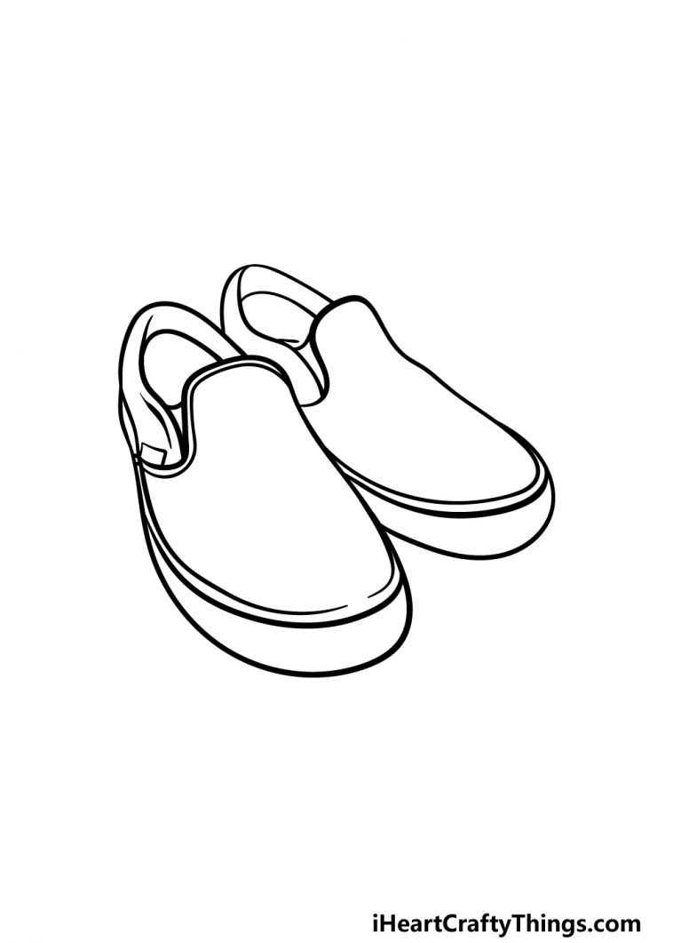 Vans Shoes Drawing - How To Draw Vans Shoes Step By Step