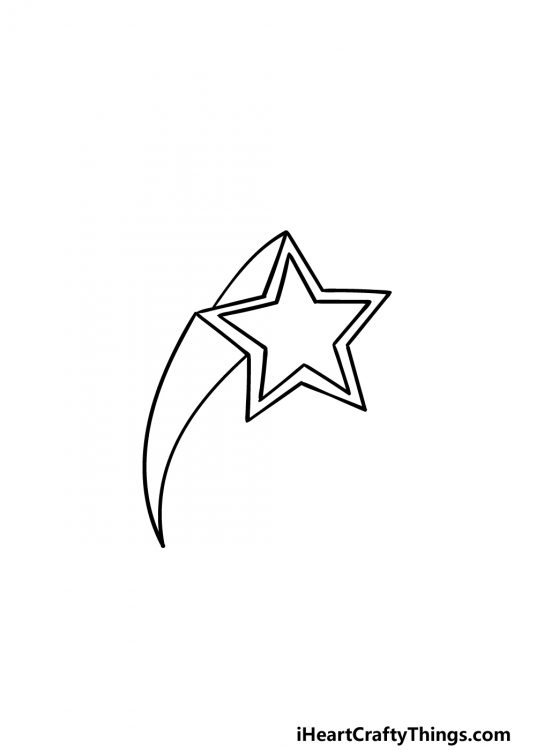 Shooting Star Drawing - How To Draw A Shooting Star Step By Step