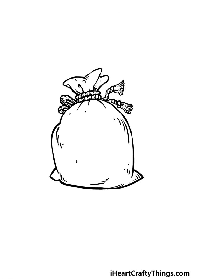 Money Bag Drawing How To Draw A Money Bag Step By Step