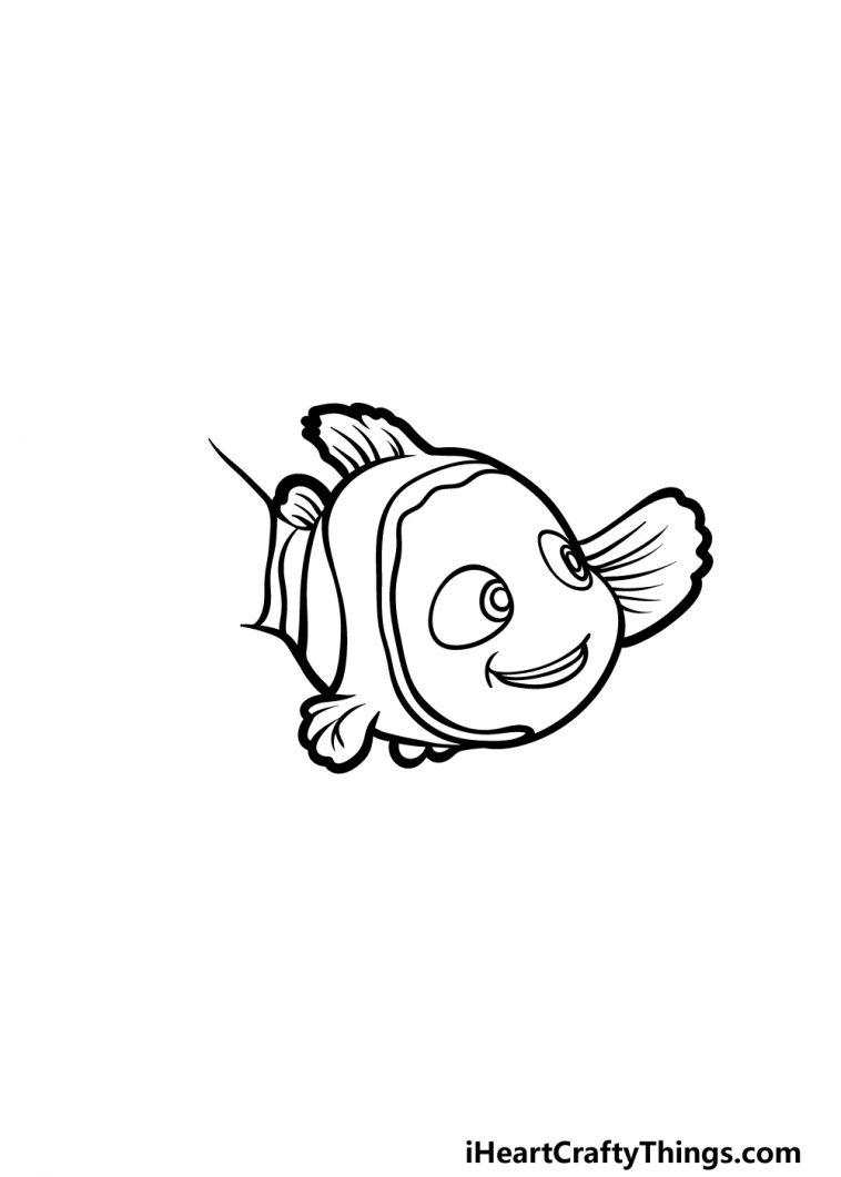 Nemo Drawing - How To Draw Nemo Step By Step