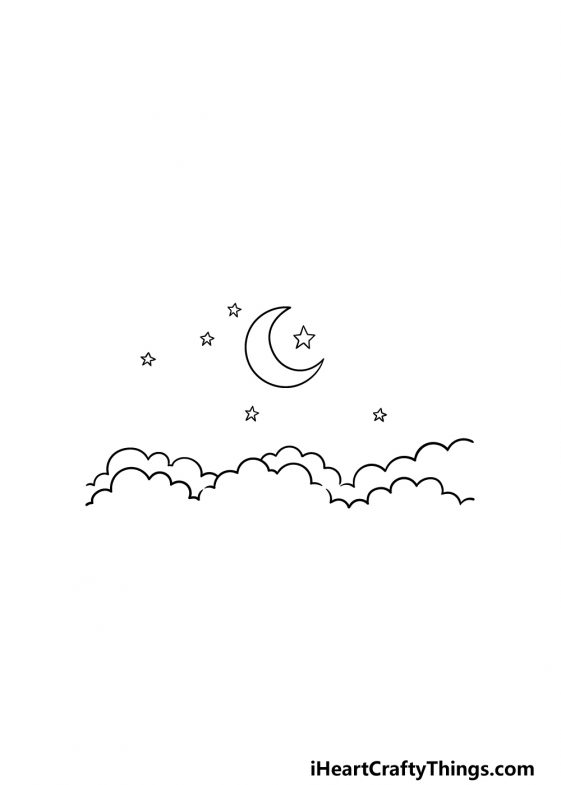 Night Sky Drawing - How To Draw A Night Sky Step By Step