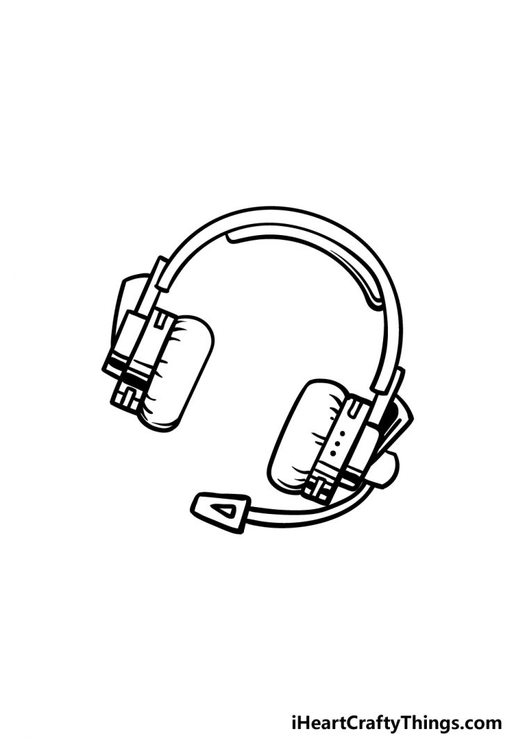 Headphones Drawing - How To Draw Headphones Step By Step