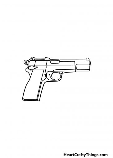 Pistol Drawing - How To Draw A Pistol Step By Step