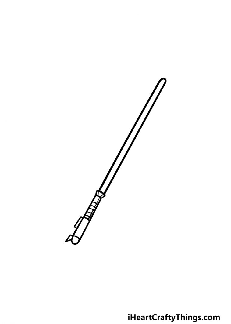 Lightsaber Drawing How To Draw A Lightsaber Step By Step
