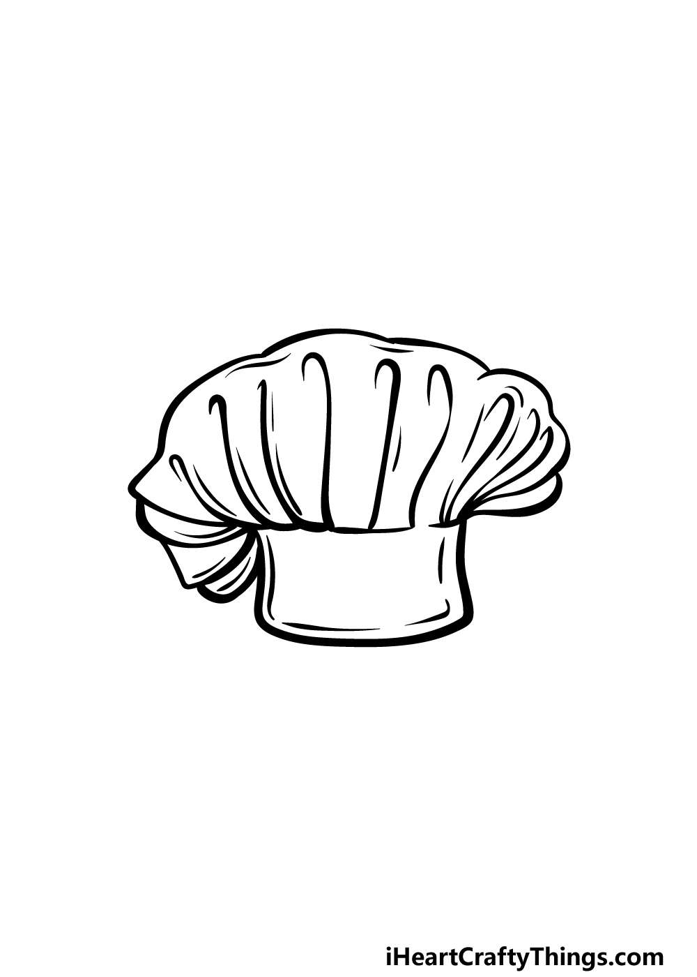 drawing chef’s hat step 5