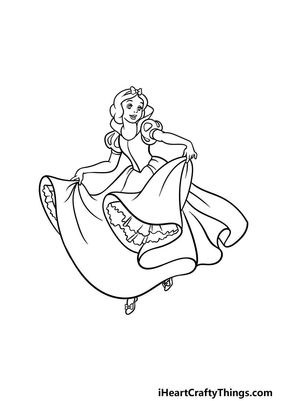 drawing Snow White step 5