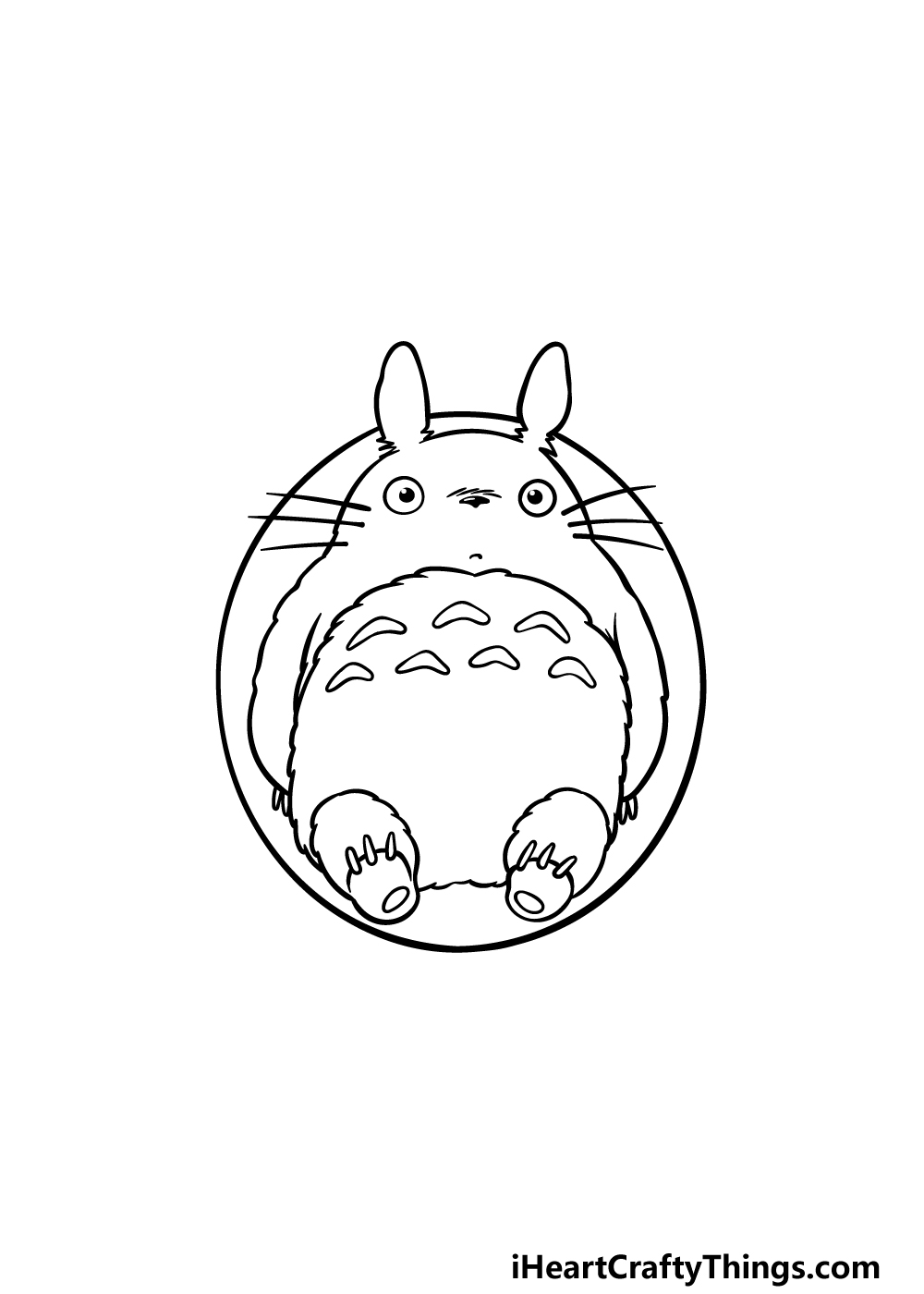 totoro with umbrella drawing