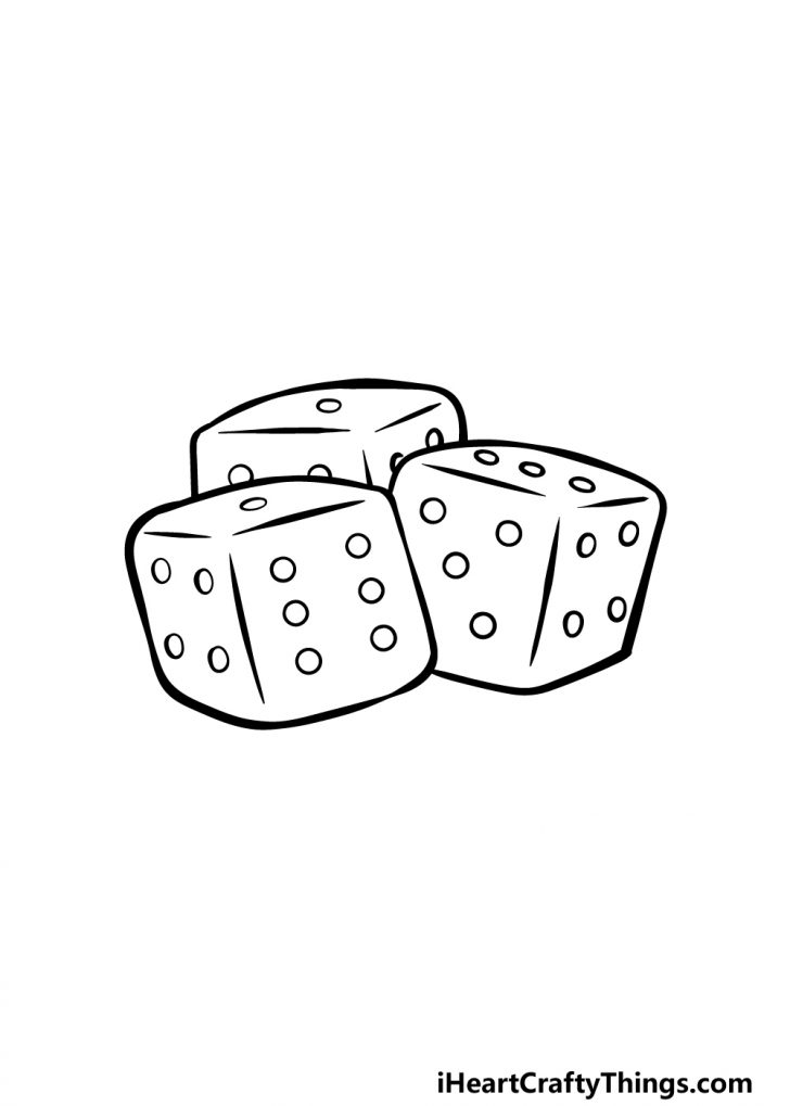 Dice Drawing How To Draw Dice Step By Step