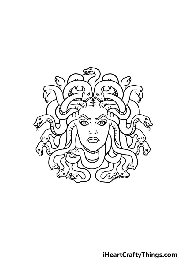 Medusa Drawing - How To Draw Medusa Step By Step