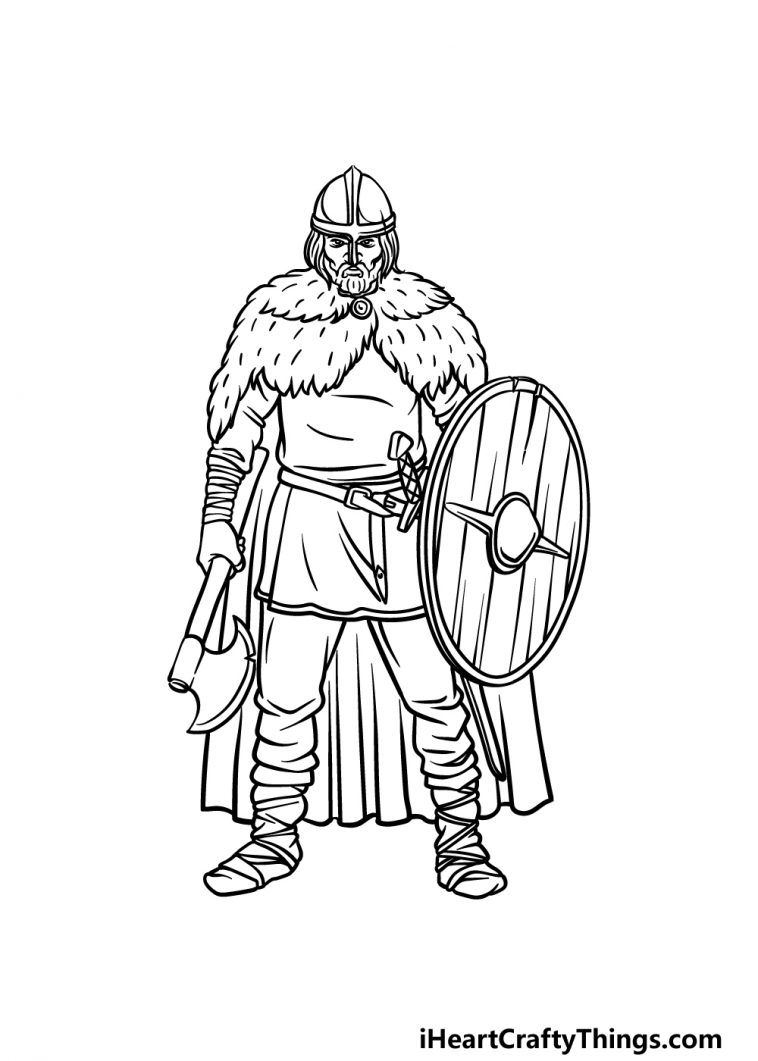 Viking Drawing How To Draw A Viking Step By Step