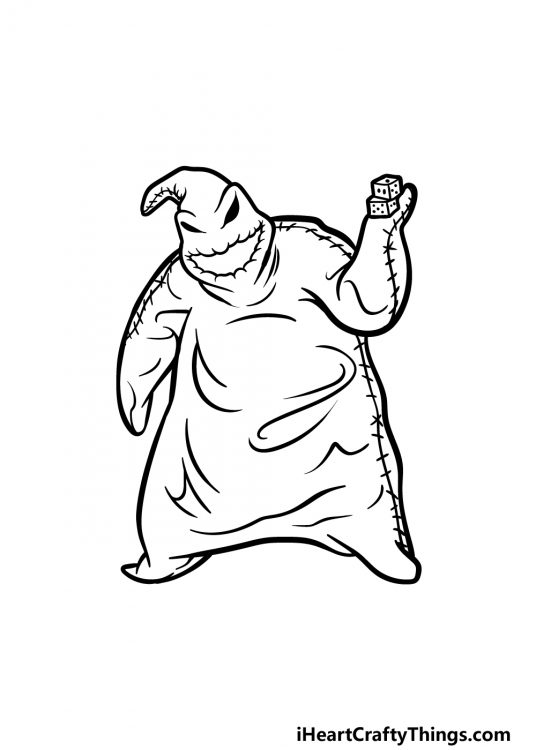 Oogie Boogie Drawing - How To Draw Oogie Boogie Step By Step