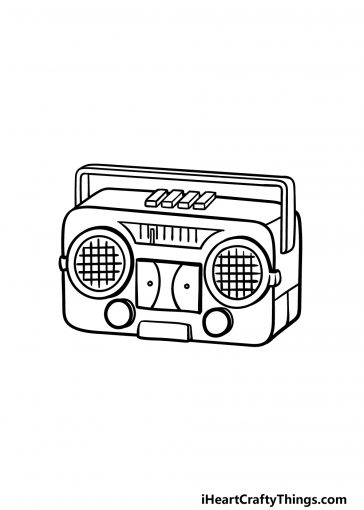 Radio Drawing - How To Draw A Radio Step By Step