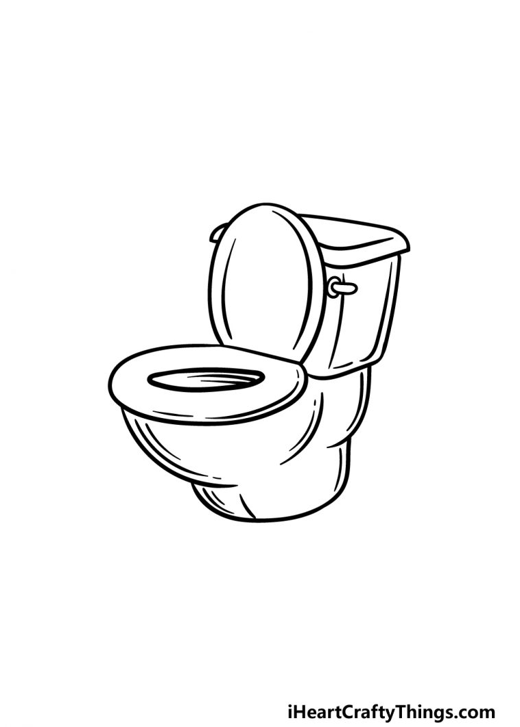 Toilet Drawing How To Draw A Toilet Step By Step