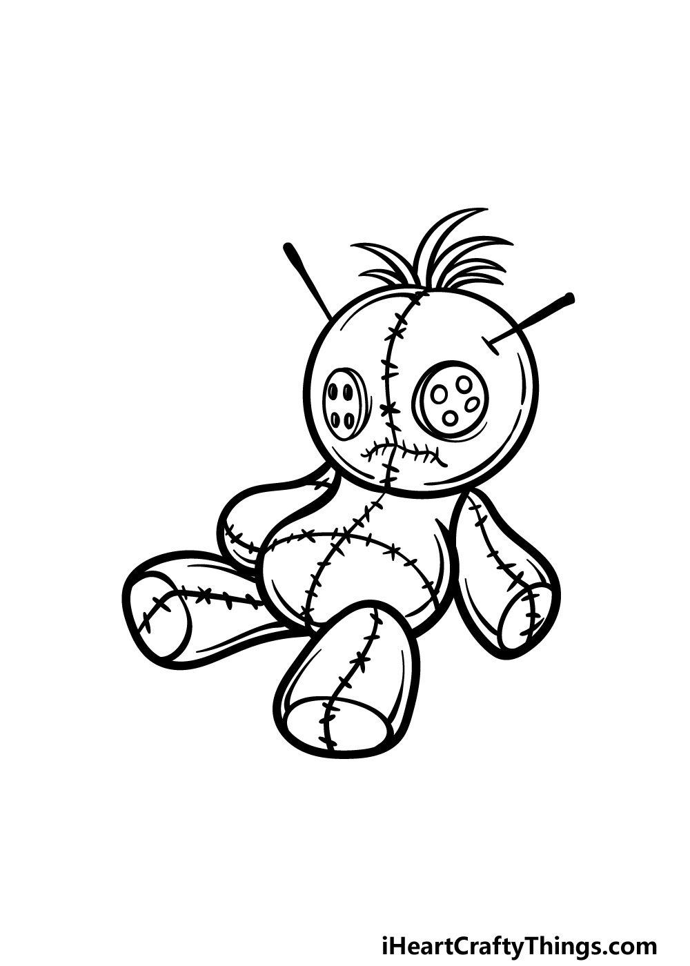 drawng a Voodoo Doll step 5