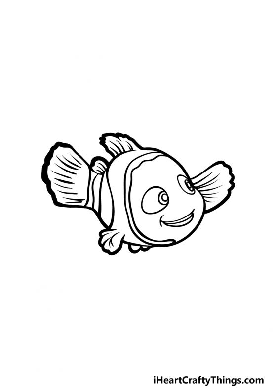 Nemo Drawing - How To Draw Nemo Step By Step