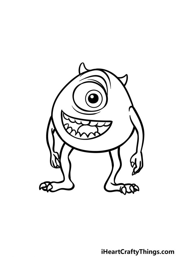 Mike Wazowski Drawing - How To Draw Mike Wazowski Step By Step