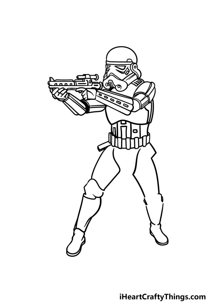 Stormtrooper Drawing - How To Draw A Stormtrooper Step By Step