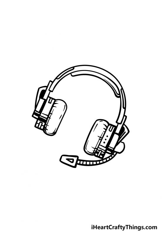 Headphones Drawing - How To Draw Headphones Step By Step