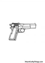 Pistol Drawing - How To Draw A Pistol Step By Step