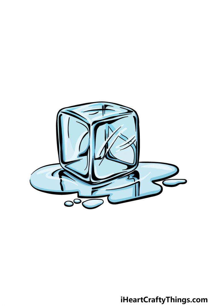 Ice Cube Drawing - How To Draw An Ice Cube Step By Step